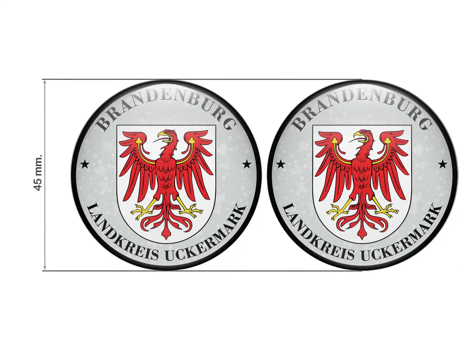 Aufkleber TUV Landkreis Uckermark Nummernschild plakette